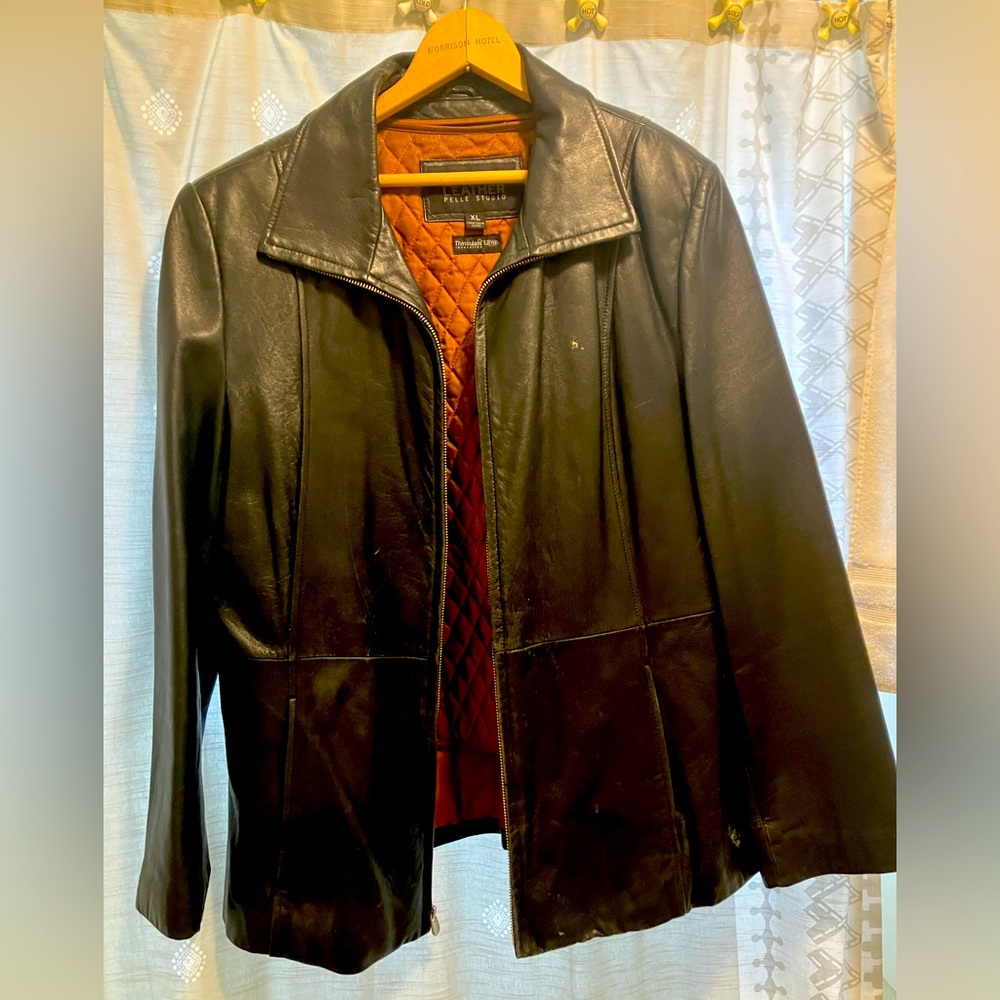 Women’s Black Leather Jacket size XL